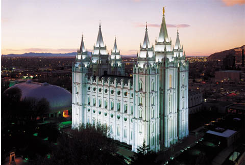 Salt Lake Temple - one of the earliest temples to be built.  This temple took the early saints 40 years to build...