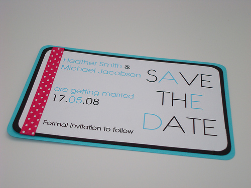Contemporary Save the Date Card