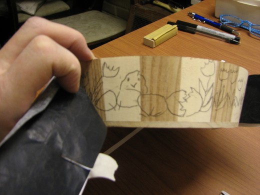 Remove all the paper and tape