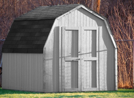 an example of a wood shed.  The wonders of what can be done with shed plans.