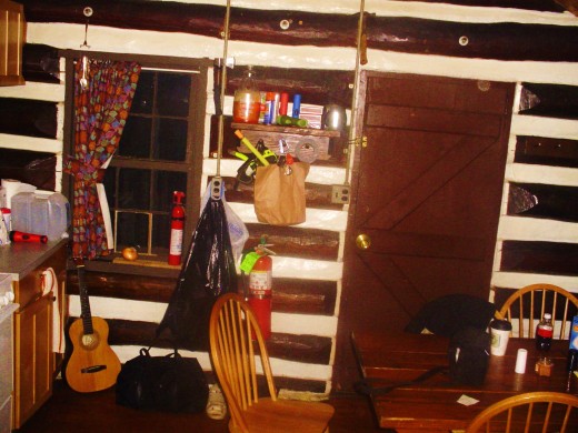 The entranceway into my cabin which was built in the 1930's 