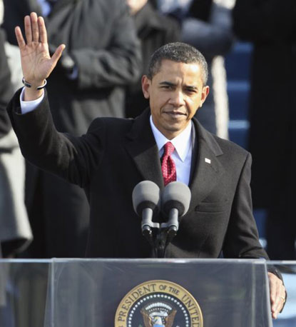 President Obama making a speech