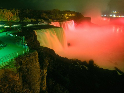 Niagara Falls at night