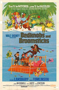 Bedknobs and Broomsticks bring sanimation to real life film in what was often known as the unrelated sequel to Mary Poppins!