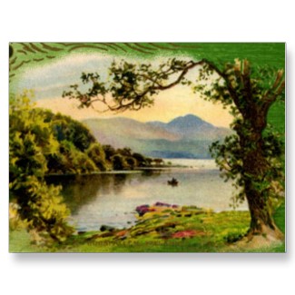 Vintage St. Patty's By the Lake Postcard. Find this at sandyspider on Zazzle.