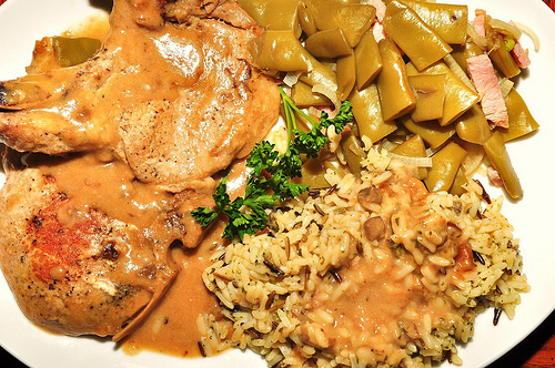 Delicious pork chops and gravy! Photo credit: jeffreyw @flickr