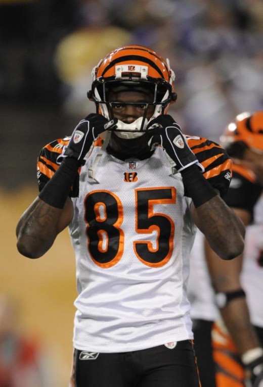 Cincinnati Bengals' Chad Ochocinco is seen during the first half of an NFL football game against the Minnesota Vikings Sunday, Dec. 13, 2009, in Minneapolis. (AP Photo/Hannah Foslien)