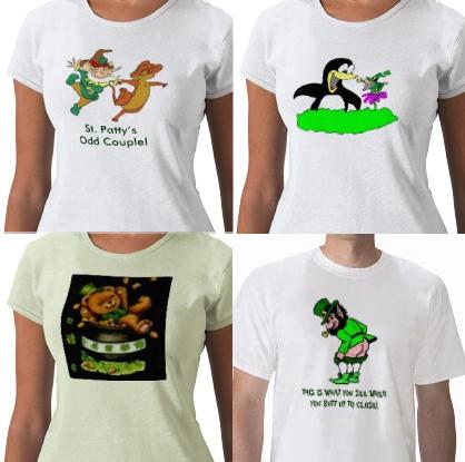 These t-shirts are from my St. Patrick's Day product line on Zazzle.