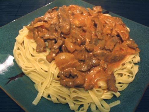 Served with Fettucine