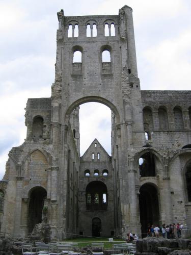 17th century ruins of Medieval Abbey Jumeiges