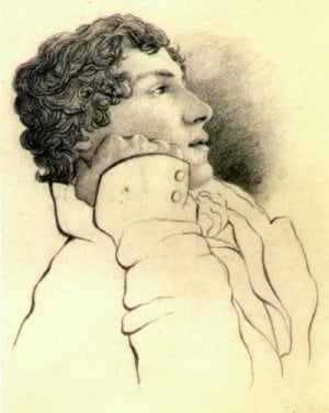 Portrain of Keats in 1819, around the time this poem was written. Image from English History Net