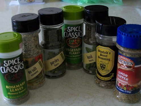 These are the spices I used in this recipe.  They do not overwhelm the taste buds, but are inviting to the nose.
