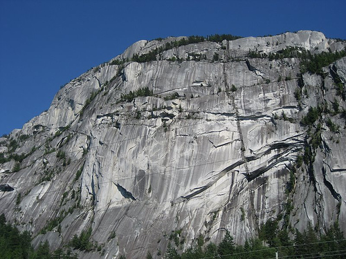 The Stawamus Chief, a 700m high granite dome. One of the most famous rock climbing destinations in the world. 
