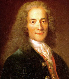 Voltaie (1694-1778), nom de plume of Franois-Marie Arouet, French Enlightenment writer, essayist, and philosopher