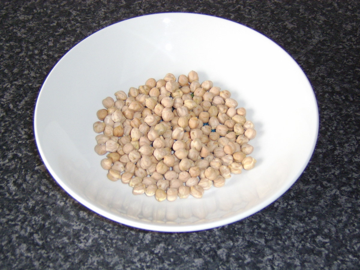 Dried Chickpeas as Purchased from the Grocery Store or Supermarket