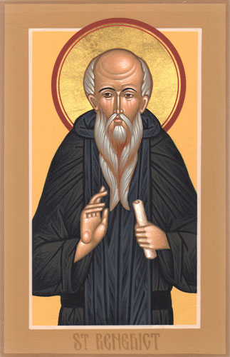 Saint Benedict - Icon by Matthew Garrett 2007