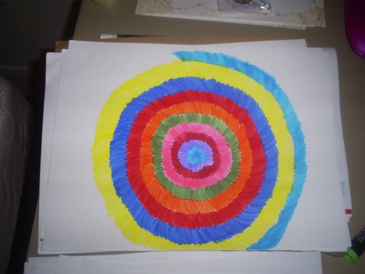 Keep going around and adding colors.
