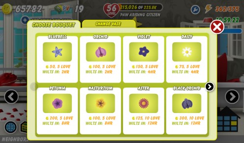 Choose from a variety of different types of flowers!