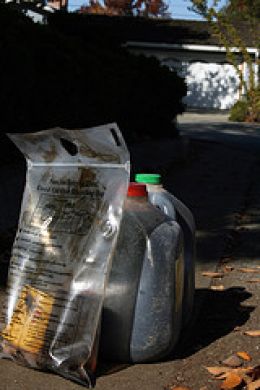 Oil Filter and Used Oil to be Recycled (Flickr)