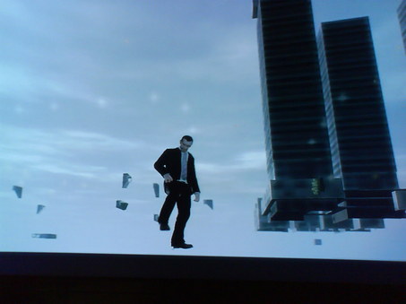 Oh god, how did I get here?  I'm not good at games!  Liberty City is surprisingly "3D model" looking when viewed from below.