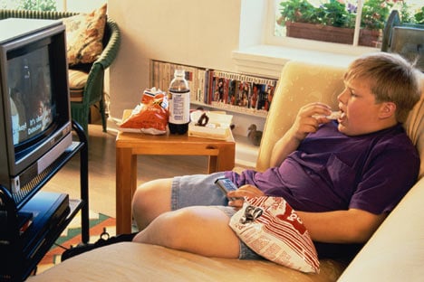 avoid the following activities, munching on junk foods near a TV and too much sitting down in front of the box