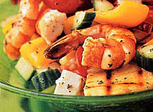 Grilled Shrimp Greek Salad (Epicurious.com)