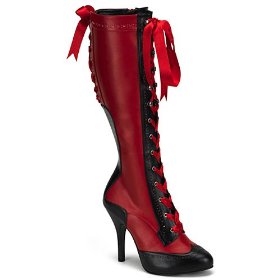Sexy knee high lace up boots with heel