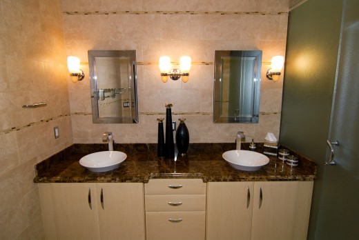 There are many types of bathroom lighting.