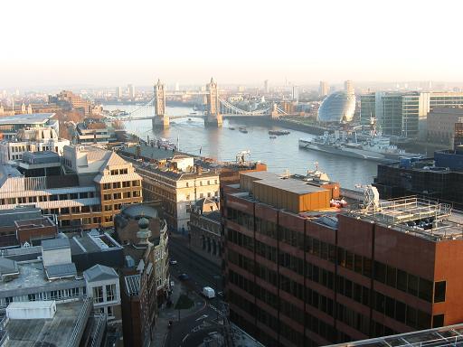 View of The Tower Bridge from the Monument