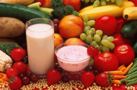 Carbohydrates - Dairy products, fruits, vegetables, cereals