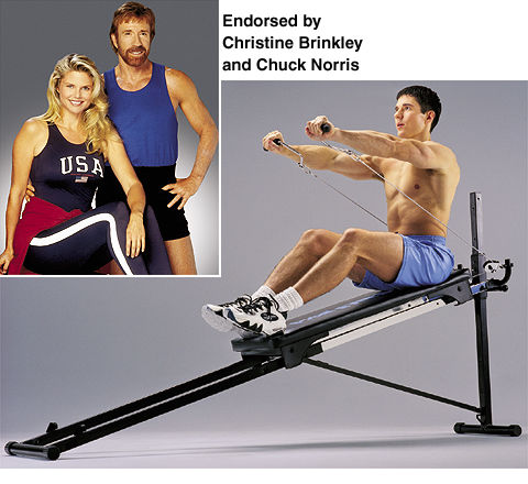 Chuck Norris recommends total gym to get chicks.