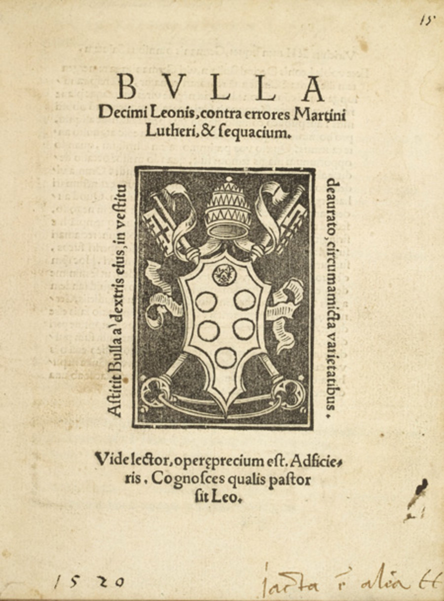 PAPAL BULL AGAINST MARTIN LUTHER