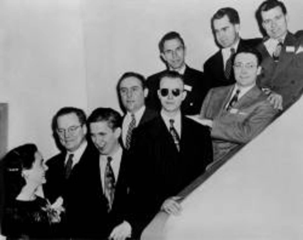 U.S. Junior Chamber of Commerce Ten Outstanding Young Men of 1947 (Richard Nixon, top right corner, second from right).