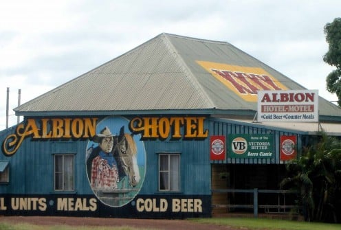 Stockman on the Pub with Great Typography. Normanton, Qld.