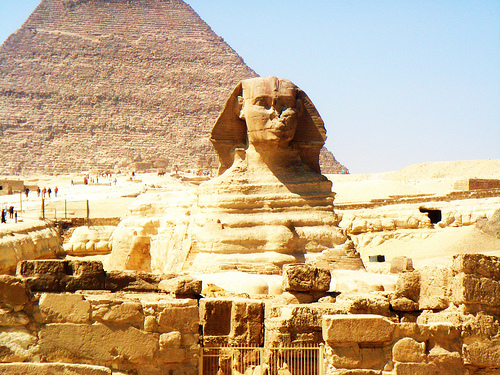 The sphinx in Egypt. A popular shore excursion from Port Said, a port-of-call on many cruises from Piraeus