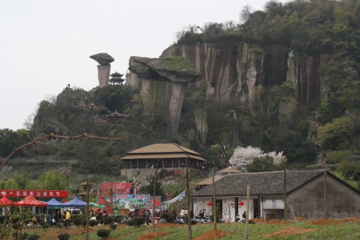 The rock formations at Houshan.  It was a former quarry.