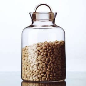 Glass storage jar