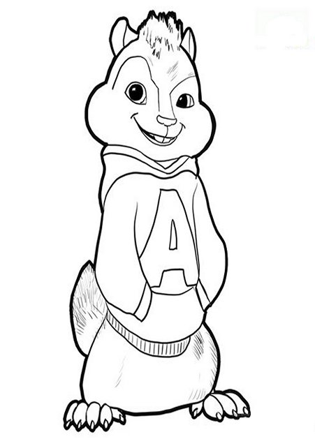 Alvin and the Chipmunks Kids Coloring Pages Chipettes Free Colouring Pictures - Alvin
