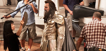Liam Neeson (behind the beard) as Zeus