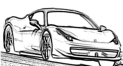 Classic Sport Cars Kids Coloring Pages with Free Colouring Pictures to Print