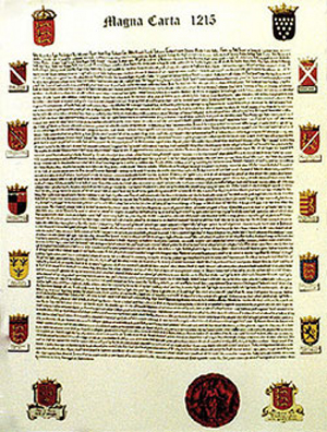 The Magna Carta written in 1215 has had an influence throughout history in diverse countries. It has had a rocky road, being banned, ignored and raised as a standard. The current epoch sees censure.