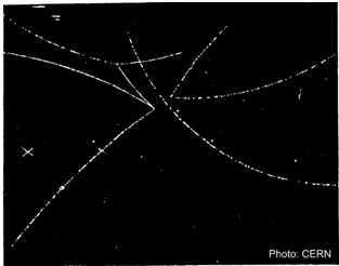 A proton and an antiproton collide at high energy producing an almost free pair of quarks (Steven Hawking  A Brief History of Time)