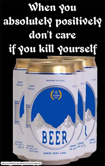 Juvenile drinking prevention poster
