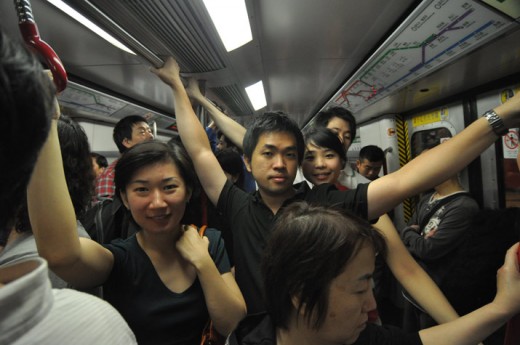 Everyday scene at the MTR train