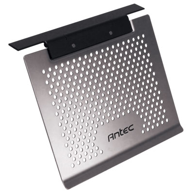 The Basic Notebook Cooler antec is a great fan free cooling aid for notebook cooling.