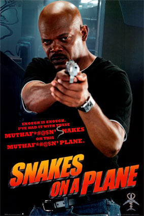 Snakes on a plane movie review starring Samuel Jackson.