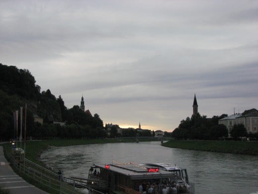 I am cruising the brown river Danube on which banks I was born