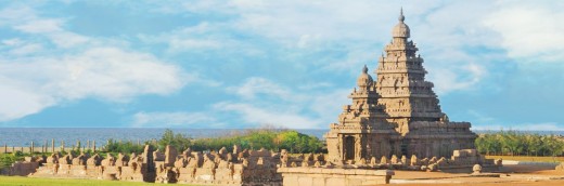 The Shore Temple at Mahabalipuram, a UNESCO World Heritage Site.