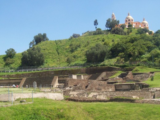 Great Pyramid of Cholula, also known as Tlachihualtepetl (Nahuatl for " artificial mountain")/Photo by: kez48/Source: Webshots