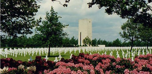 Normandy, France. A total of 9,387 men buried here.
